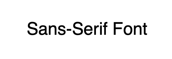 Sans-Serif Font Real