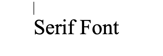 Serif Font Instance